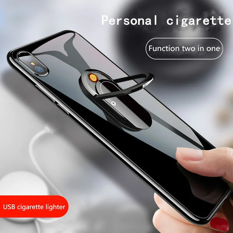 Cigarette Lighter Car Phone Holder Stand Recharge Finger Ring Grip Cell Phone Bracket