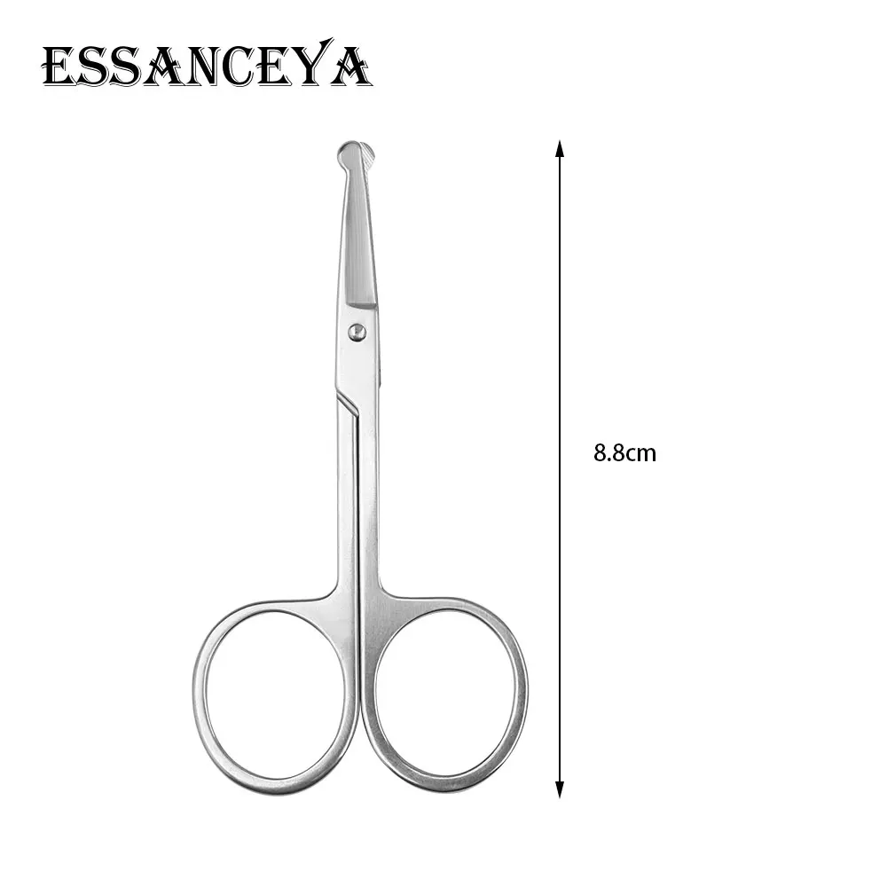 ESSANCEYA 1 шт. ножницы для макияжа маленькие ножницы для носа из нержавеющей стали округлые Эпилятор ресниц инструмент для удаления волос