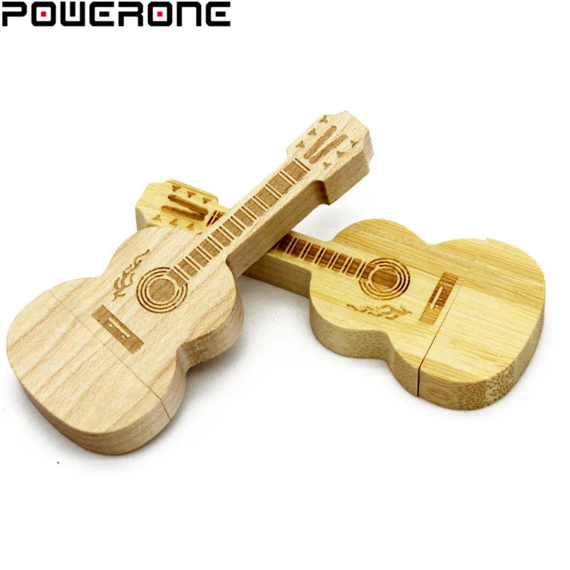 POWERONE USB 2 0 деревянные гитары стиль usb флэш накопитель музыкальный флеш 4 ГБ 16 32 64 Гб