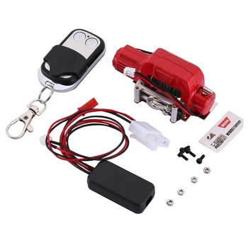 

Metal Winch System with Wireless Remote Controller Receiver for 1/10 RC Car Crawler for Traxxas Trx-4 D90 SCX10-Red