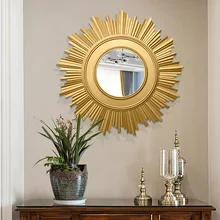 Настенный светильник для ванной комнаты из кованого железа, геометрический настенный светильник, роскошный металлический кулон, креативное настенное украшение, солнцезащитное зеркало