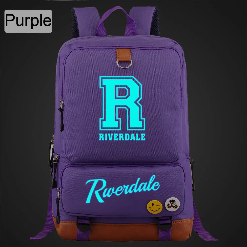Blue Luminous Riverdale South Side Serpents Boy Girl Book School Bag Women Bagpack Teenagers Schoolbags Men Student Backpack