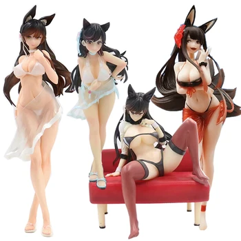

Anime Sexy girl Azur Lane Atago Soft body Japanese Game Action Figure Toys Cat Ears Collectible Model toy adult Doll gift