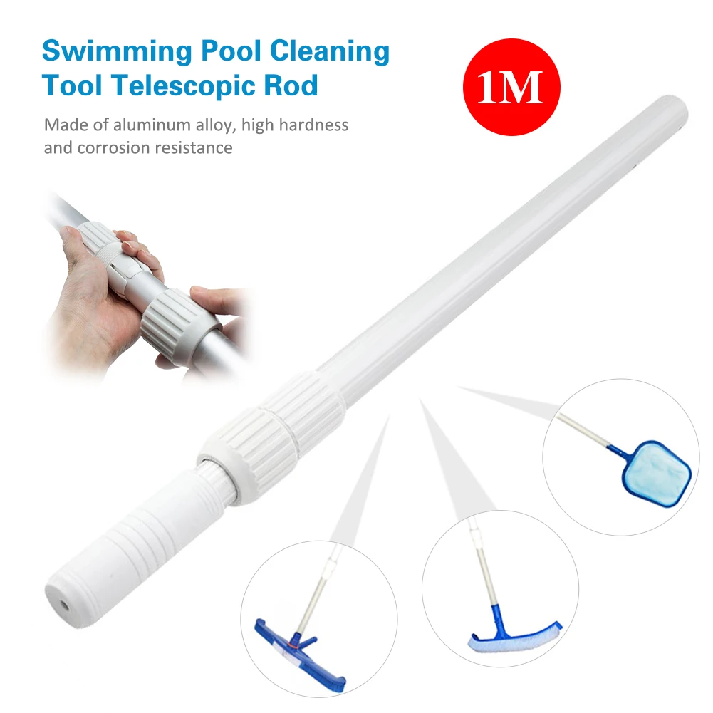 

Aluminum Alloy Telescopic Handle Portable Stick Joint for Brushes Salvage Net Swimming pool tool #W0