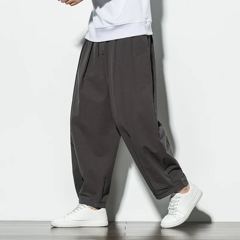 

Men's Harem Pants Chinese Style Harajuku Jogger Sweatpants Loose Casual Male Streetwear Men Trousers