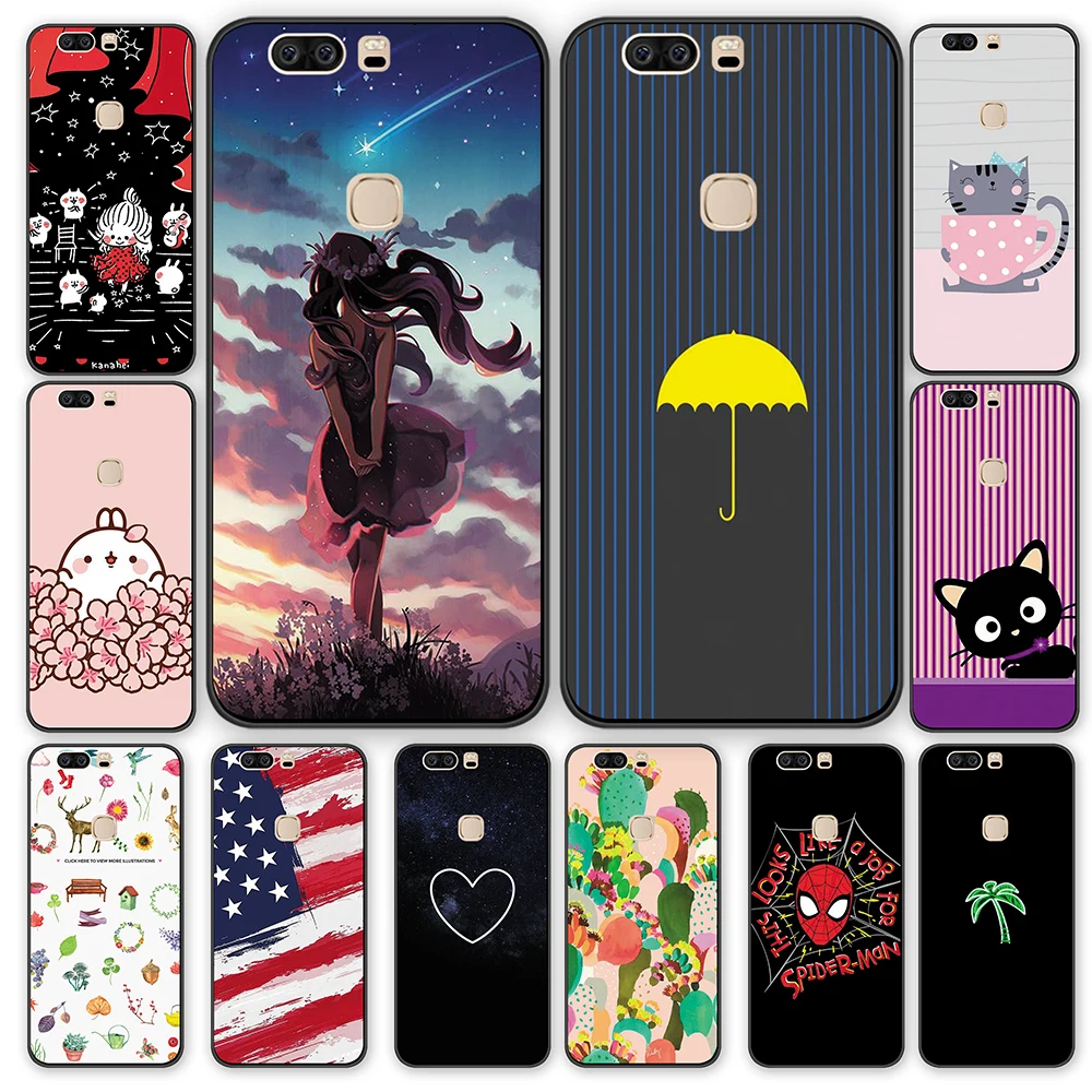 

silicone soft Cases for HUAWEI Honor V8 Lovely cartoon tpu Back cover For HUAWEI HONOR V8 New Case cover