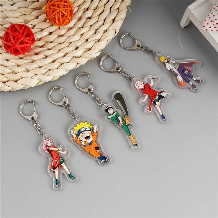 Аниме Наруто акриловый брелок Uchiha Obito Deidara Sasori Itachi мультфильм двухсторонний кулон брелок ювелирный аксессуар