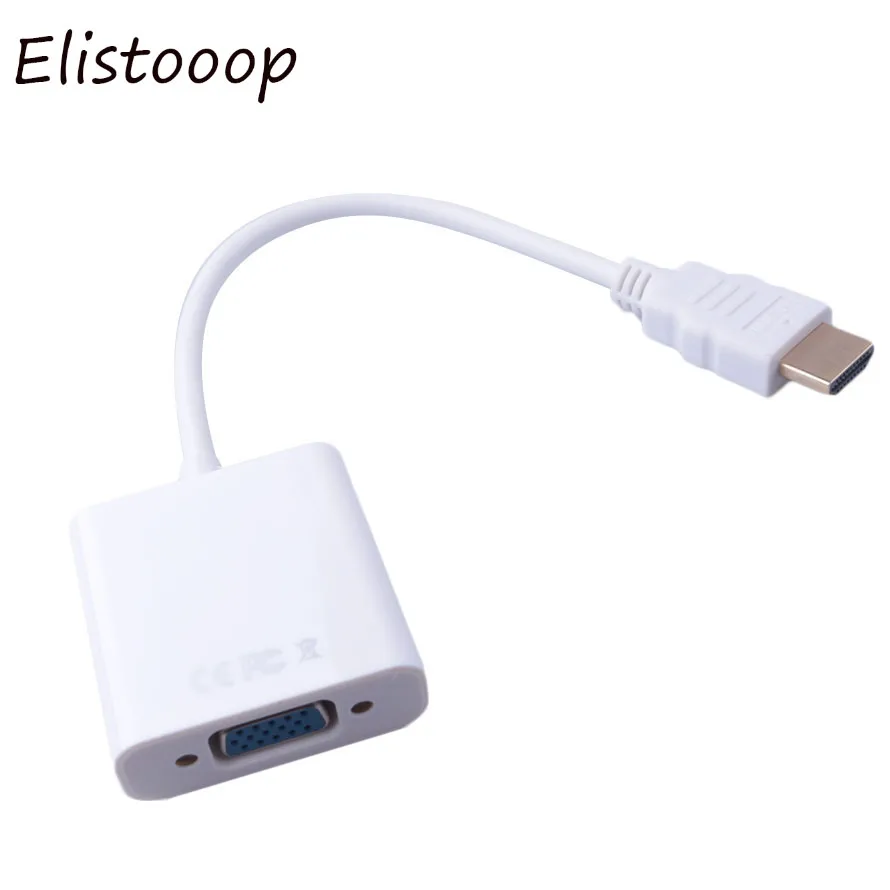  Elistooop HDMI Male to VGA RGB Female HDMI to VGA Video Converter adapter HDMI Cable 1080P HDTV Mon