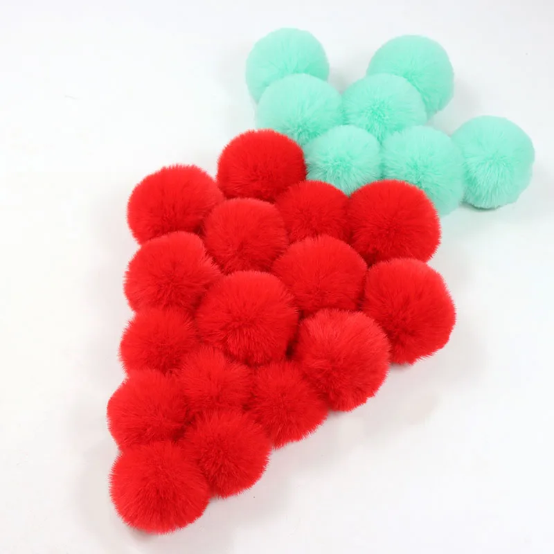 2 шт DIY красивый маленький помпон мех 6 см Искусственный мех Рекс помпоны для шапок аксессуары