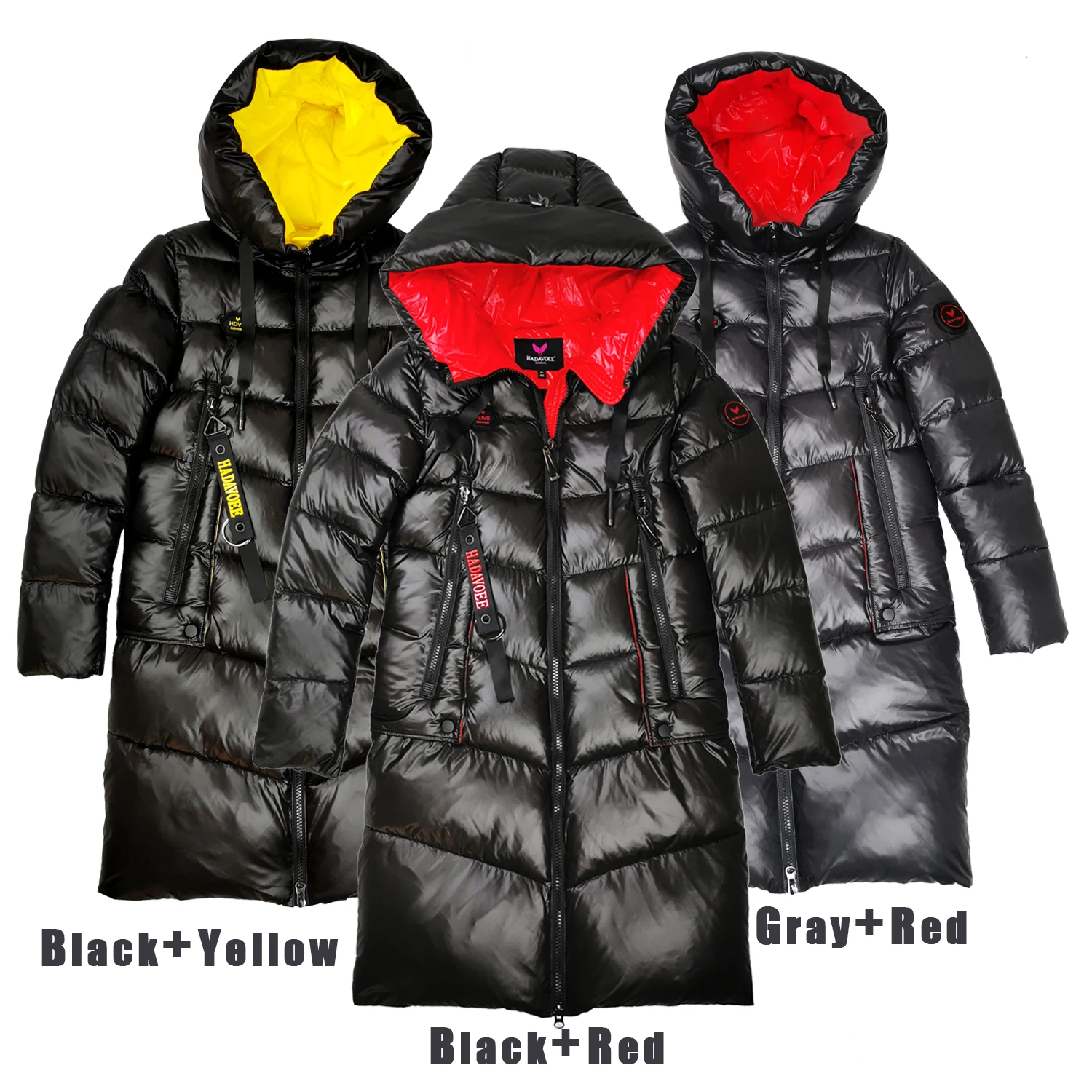 New Winter Women thick Coat Ladie Winter Jacket High quality fashion Length Warm Coat With Hood Protect Ffrom Wind Cold