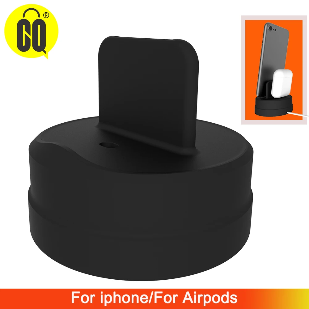 

New For iPhone X/XS/XS Max/XR For airpods Silicone stand,2 in 1 Multi Charging Dock Stand Docking Station Charger Holder