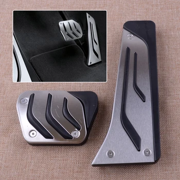

CITALL 2pcs Stainless Steel Gas Brake Pedal Pad Cover fit for BMW F30 G20 G30 G32 G05 F15 F16 F25 F36
