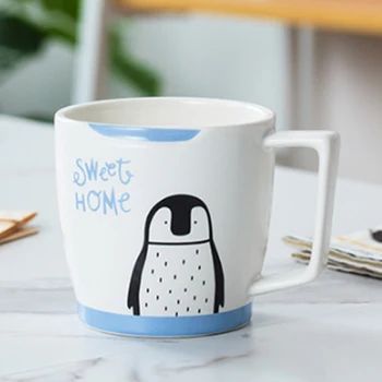 

1Pcs Newest Style 320mL Cartoon Penguin/Panda/Bunny/Bear Coffee Mug Cute Animal Milk Tea Juice Ceramic Cup Gift for Kids Friends