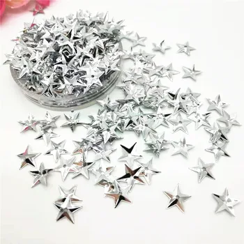 

LNHOME 50g/Lot 10mm Silver Star Cup Sequins Shining Small PVC Paillette With Hole Garment Accessories