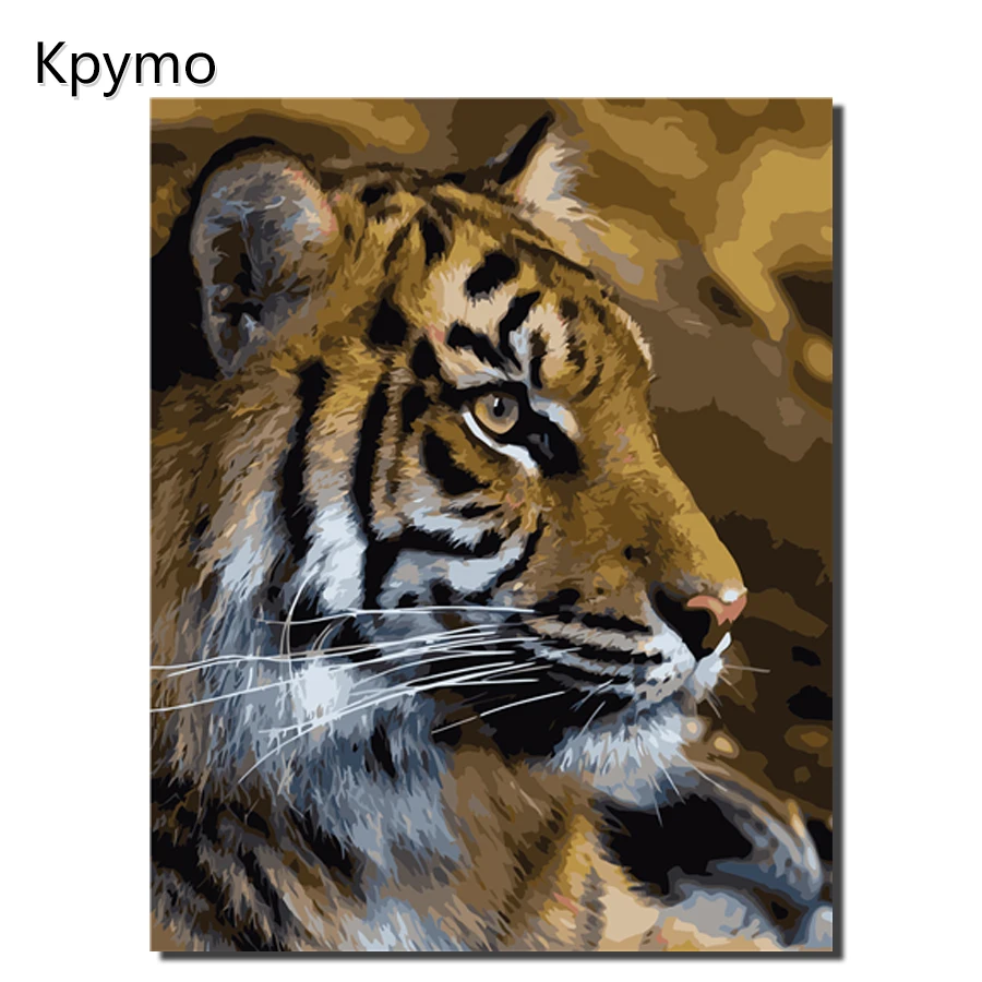 Kpymo безрамные животные Сделай Сам Рисование по номерам цветные детские