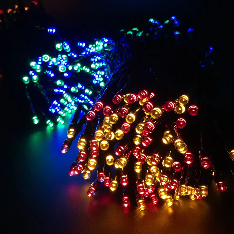 Cross Border for Solar LED Outdoor Indoor Waterproof Color Lighting Chain Balcony Garden Lawn Landscape Garden Lamp