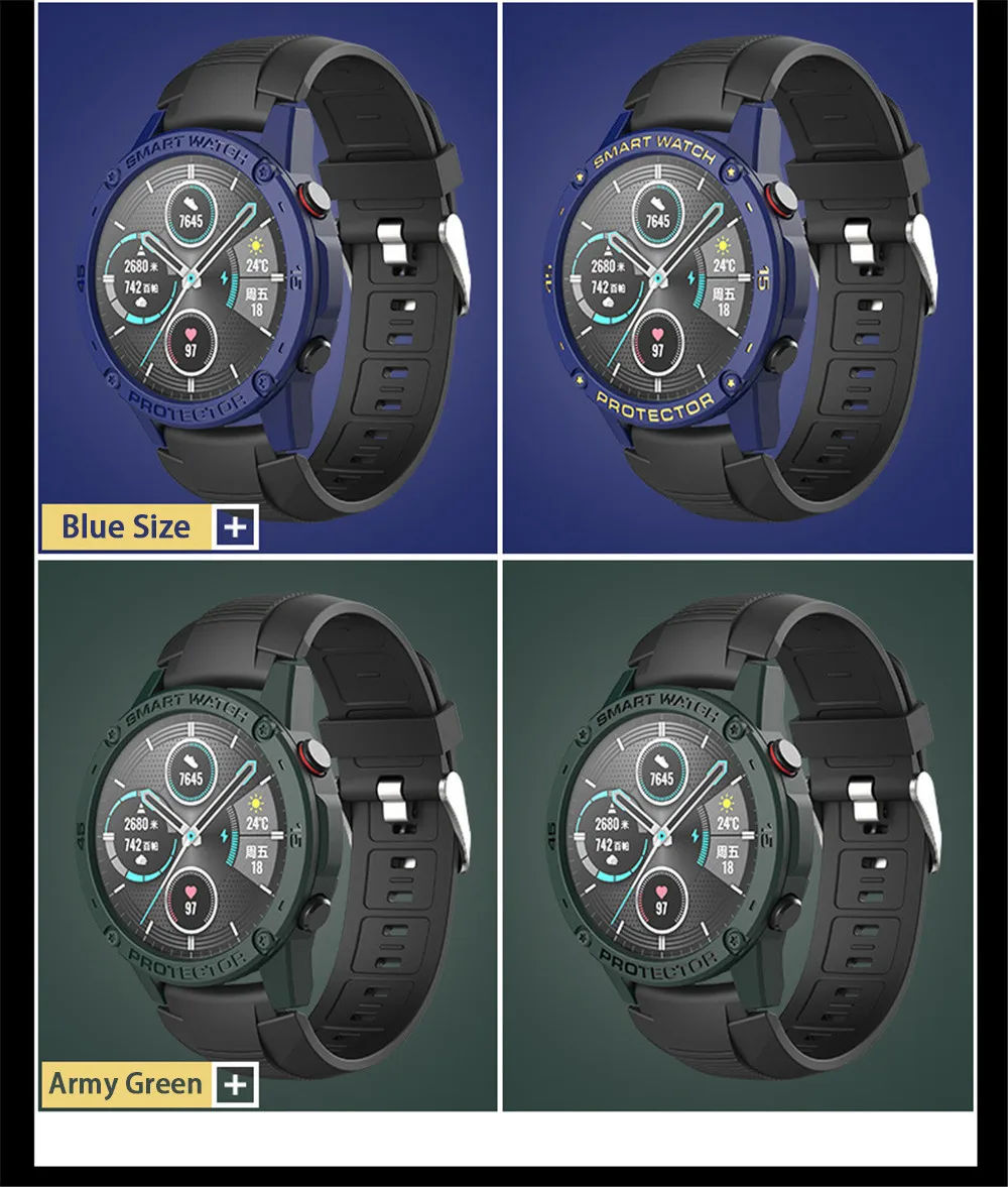 Huawei Honor magic2 46MM 스마트 워치 46mm TPU 스마트 워치 스케일 다이얼 소프트 보호 쉘 46mm 액세서리 용 시계 케이스