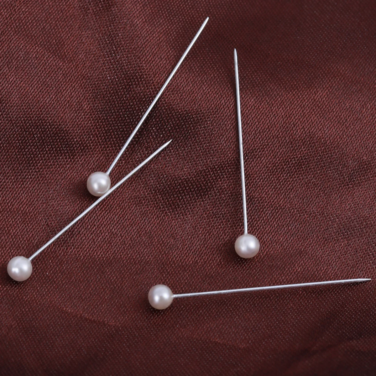 ULTNICE 100pcs Pearl Head Pins DIY Apparel Sewing Push Pins Map Tacks Head Pins for Office Home Crafts Fabric Marking