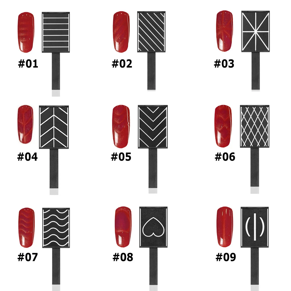 

11 Pieces/set 3D Nail Art Magnet Stick Cat Eye Effect UV Nail Gel Polish Drawing Magnetic Vertical Stick Pen Magical Nail Tools