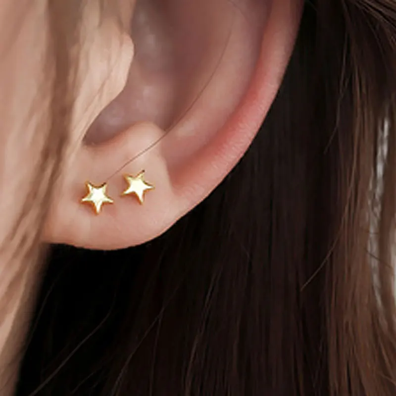 1Pc Tiny Dainty Stainless Steel Stud Earrings For Women Stretcher Snake Moon Star Heart Butterfly Piercing Earring Ear Cuff piercing jewelry,body piercing jewelry,body jewelry,ear piercing jewelry,body piercing earrings,metal jewelry,ear studs