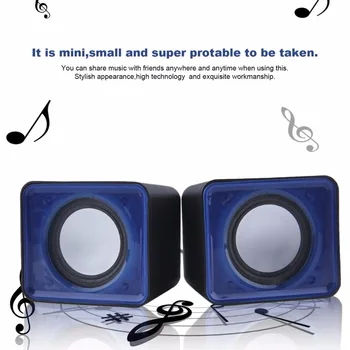 

Portable USB 2.0 Multimedia Desktop Computer Notebook Mini Speaker Music Stereo Home Theater Party Speaker 3.5mm Jack