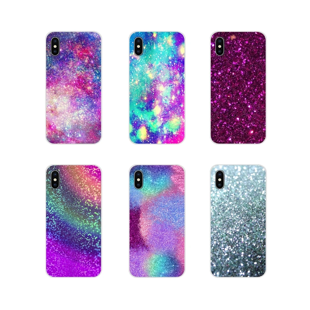 Soft Silicone Case For Samsung Galaxy S3 S4 S5 Mini S6 S7 Edge S8 S9 S10 Lite Plus Note 4 5 8 9 Cool Best Pastel Sparkle Glitter | Мобильные