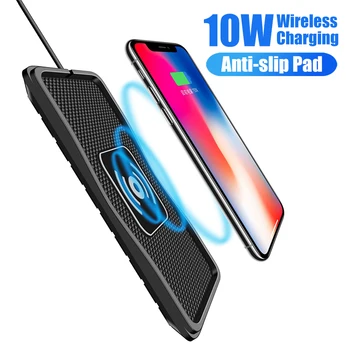 

5W/7.5W/10W C3 Car Qi Wireless Charger Pad Fast Charging Dock Station Non-slip Mat Car Dashboard Holder Stand for iPhone XS XR X
