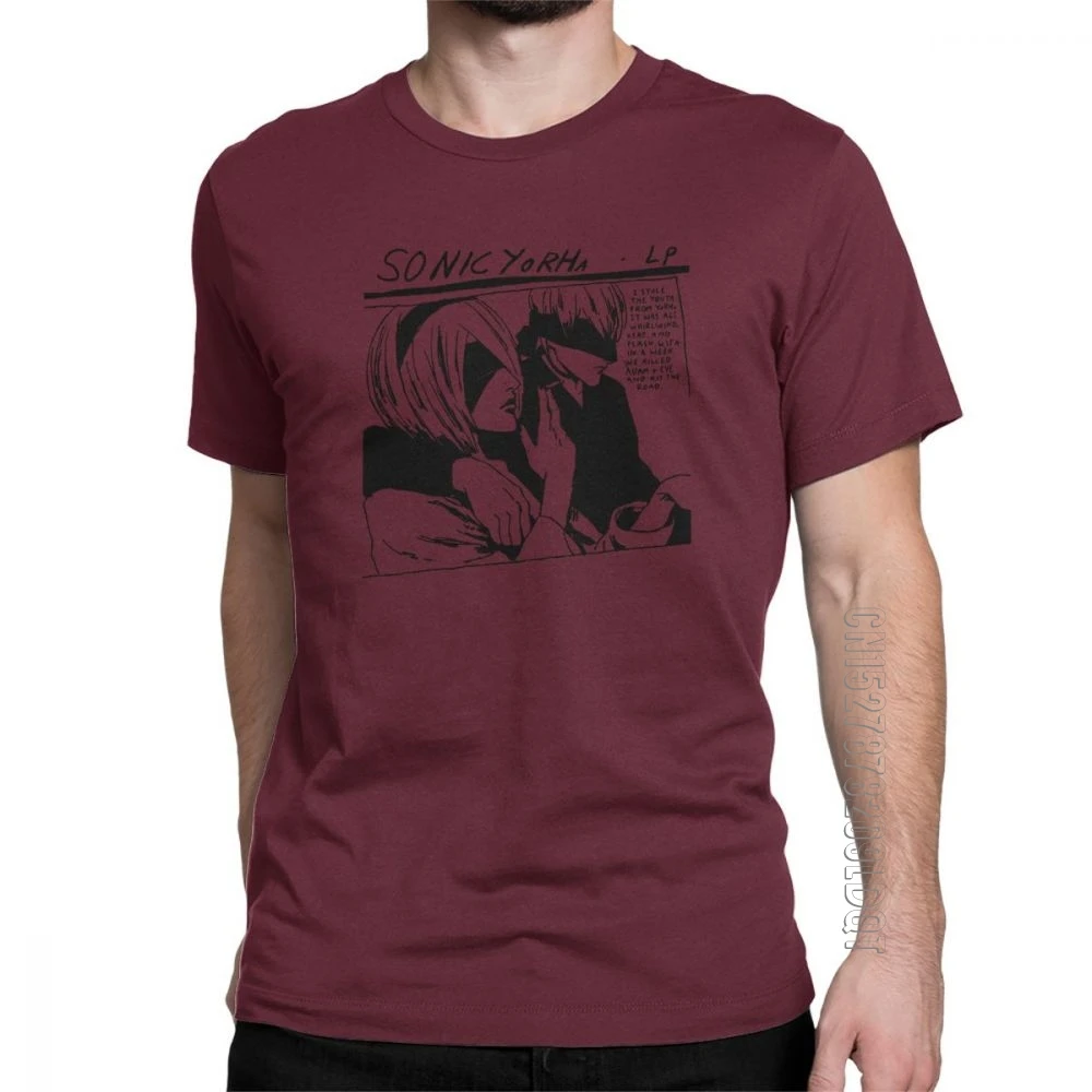 thumbnail image 1 of Camiseta de algodón puro para hombre de NieR Automata Sonic YoRHa, camiseta de moda, camiseta del juego YoRHa 2B, camiseta para hombre, ropa única, 1 of 5