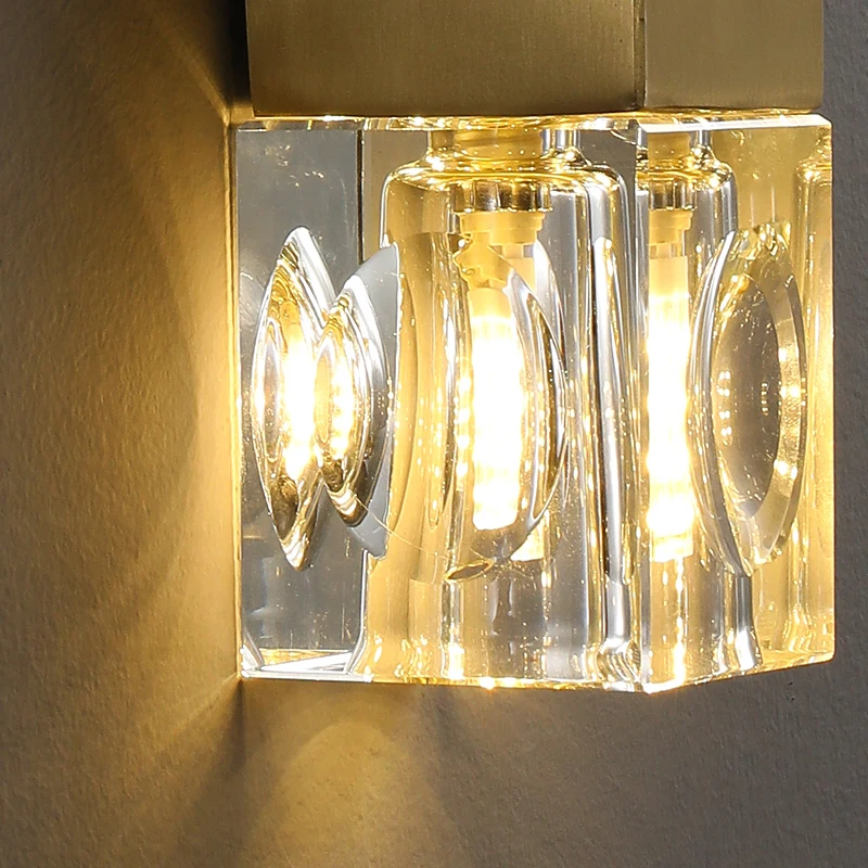 Rectangle Modern Crystal Wall Light 6 Rectangle Modern Crystal Wall Light 6