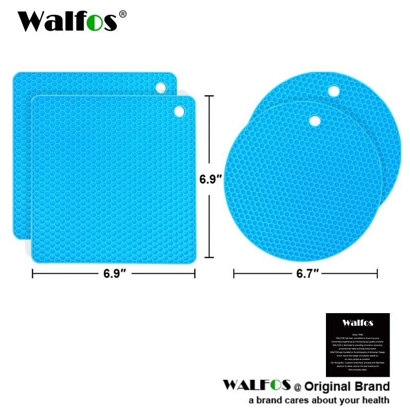 WALFOS Silicone Trivet Mats 4 Heat Resistant Pot Holders Multipurpose  Non-Slip Hot Pads For Kitchen Potholders Food Grade - AliExpress