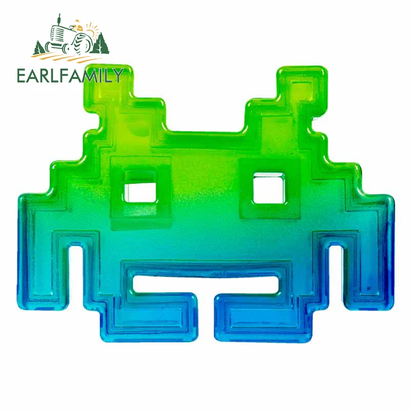 Earlfamily 13Cm X 9.7Cm Per Arcade Space Invasers Blue Car Styling Decal Personalità Car Sticker Windows Frigorifero Decorazione