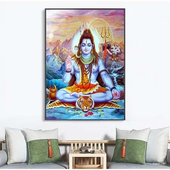 

Shiva Lord Canvas Paintings Religion Women Hindu Gods Wall Art Canvas Hinduism Wall Posters And Prints wall Picture Home Decor