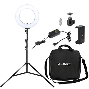 

zomei 48cm LED Ring Light Ring Lamps Makeup Light with Stand Tripod Bi-color 3200K-5500K Annular Lamp for Video YouTube Photo