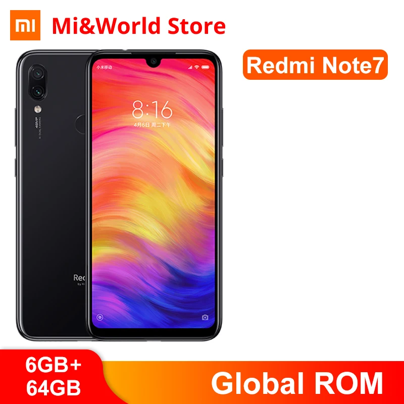 Xiaomi Redmi Note 7 смартфон с 6 3 дюймовым дисплеем ОЗУ ГБ ПЗУ 64 48 МП 4000 мАч|Смартфоны| |
