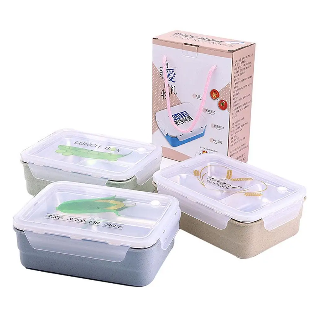 

1200ml Portable Lunch Box Stainless Steel Cartoon Picnic Durable Food Storage Container Kitchen Home Supplies