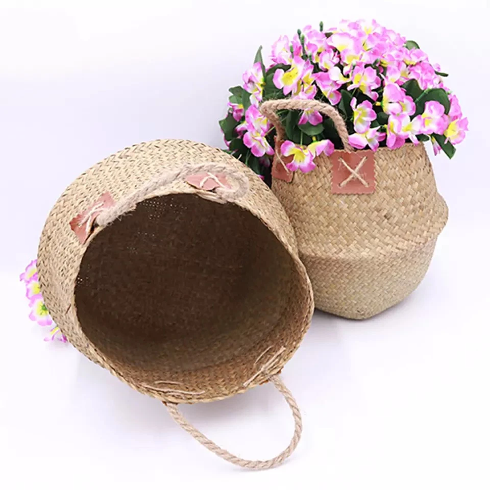 Handmade Foldable Hanging Basket Laundry Container Toy Holder Home Garden Decor 