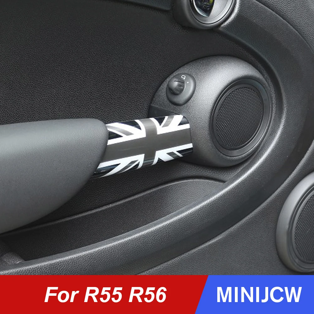 

2pcs Car Styling Door Handle Cover Handrail Housing Sticker For Mini Cooper One S JCW Clubman R55 R56 Hatchback Car Accessories