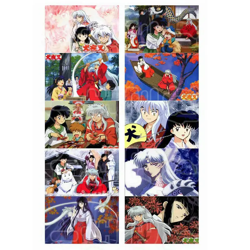 Inuyasha Sticker 100pcs Different Style Anime Stickers Bus ID Waterproof Card Stikers Classic Toys