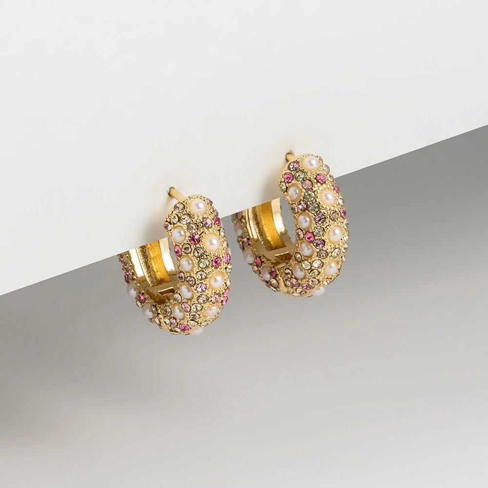 Серьги кольца женские из меди и металла маленькие круглые украшения с