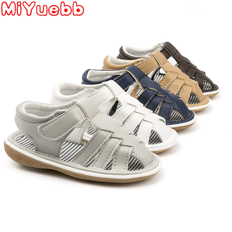 

hot Casual Baby Boy toddler shoes Summer Toddler Soft Sole Anti-slip Shoes Baby Boy Sandals Cotton Shoes For 0-18m 2019 New