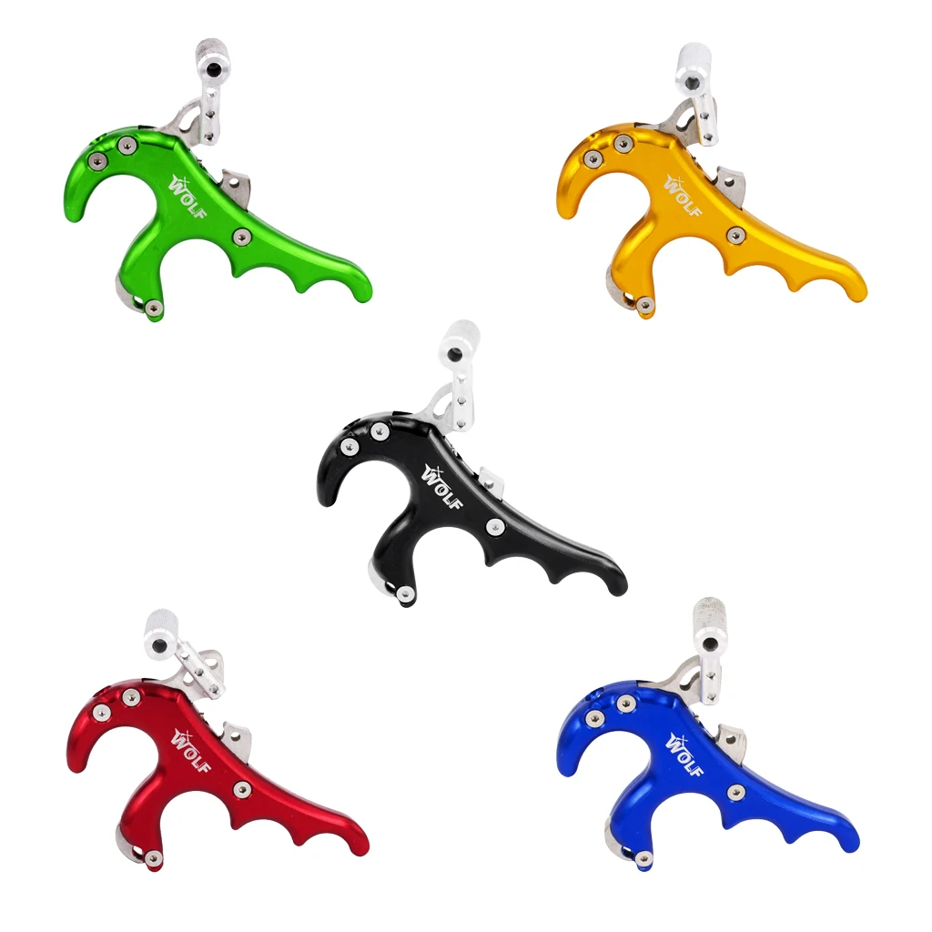 Compound Bow Release Aid 4 Finger Handle Grip Thumb Button Archery Accessory Thumb Release Trigger Shooting Target Accessories