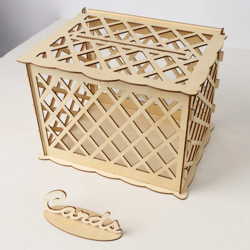 Пустотелая дизайнерская коробка для свадебных карточек с замком и карточкой Cerimonia Nuziale Decorazioni D'epoca con serrapura FAI DA TE