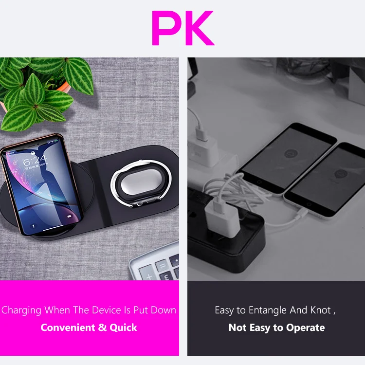 Chargeur Sans Fil для Apple Watch Iphone 8 Plus 11 Pro Xs Max Xr X huawei P30 Pro 3в1, зарядное устройство, Беспроводная подставка, зарядная док-станция
