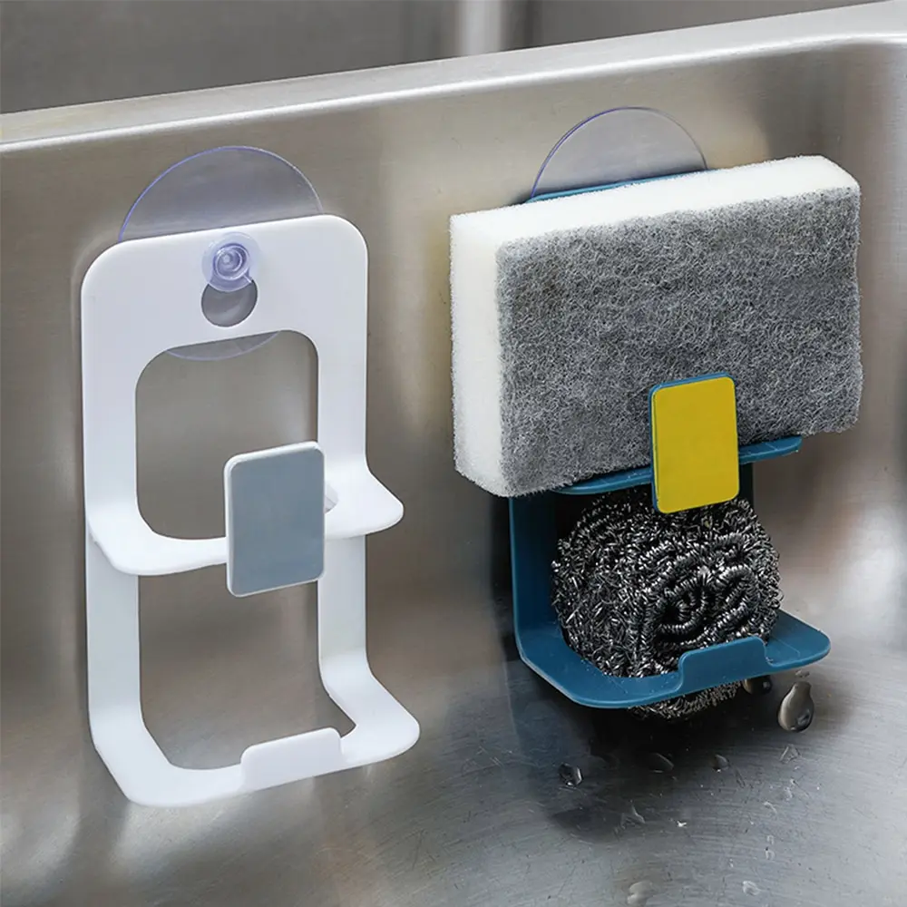 

1PC Kitchen Sink Soap Rack Drainer Rack Sink Drain Rack Kitchen Suction Cup Sponge Storage Holder Accessories Storage tools