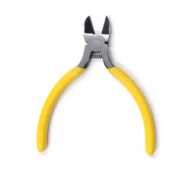 

5 Inch Mini Wire Cutter Pliers Manual Diagonal Pliers Household Small Curved Nose Flat Pliers Carbon Steel Tool Wood