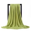 High Quality 90*90cm Square Silk Scarf  Female Plain Shawls and Wrap Office Lady Hair Neck Foulard India Muslim Headscarf Pareo 5