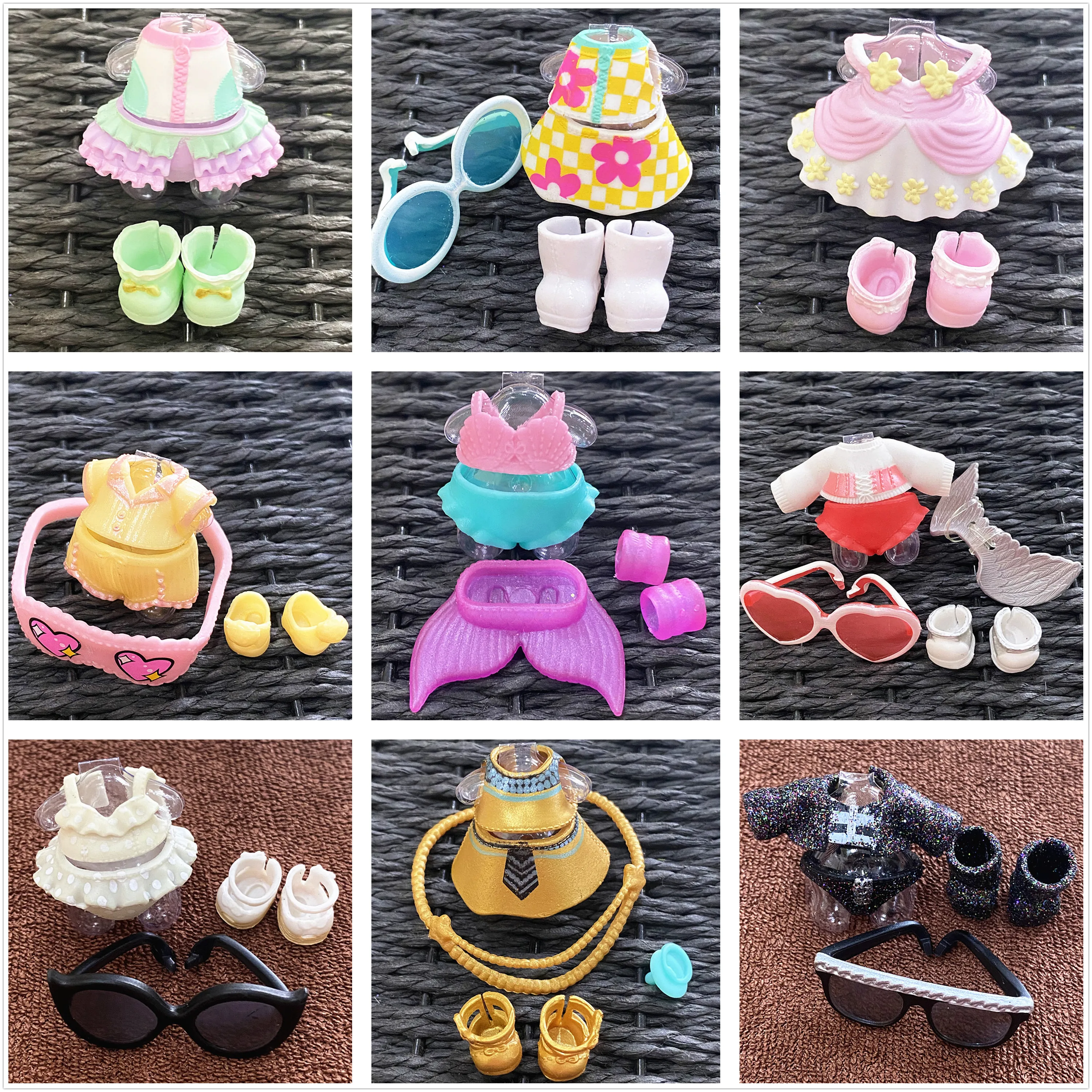 Original Clothes Shoes Set for LOLs 8 cm Big Sister Doll Dresses Accessories for Hair Doll Unicorn punk Outfit suit Gift Kid Toy barbie doll clothes doll clothes doll clothes accessories doll accessories plush doll accessories