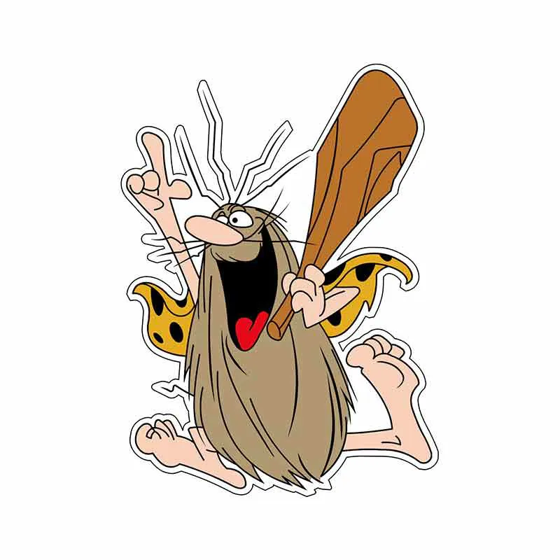 

Car Stickers Decor Motorcycle Decals Captain Caveman Cartoon Decorative Accessories Creative Sunscreen Waterproof PVC,13cm*10cm