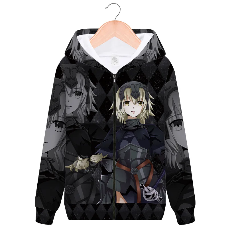 Fate/Stay Night Saber Altria Pendragon Jeanne d'Arc куртка для косплейный костюм с капюшоном для мужчин и женщин свитшот на молнии с капюшоном уличная