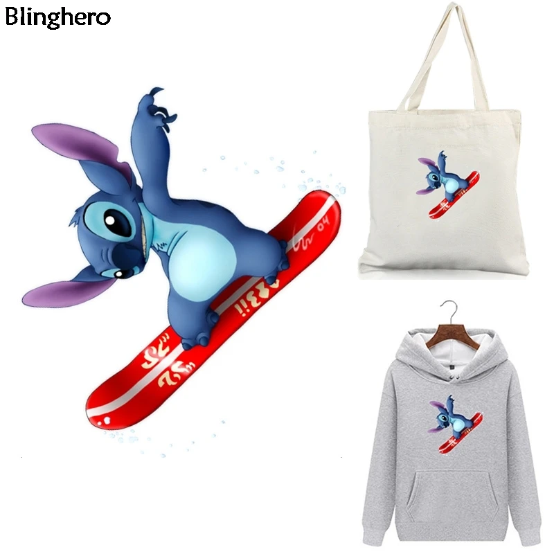 

Blinghero Cartoon Heat Transfers Iron-on Clothing Accessories Jacket Baackpack Heat Transfer Patches for Women Men BH0573